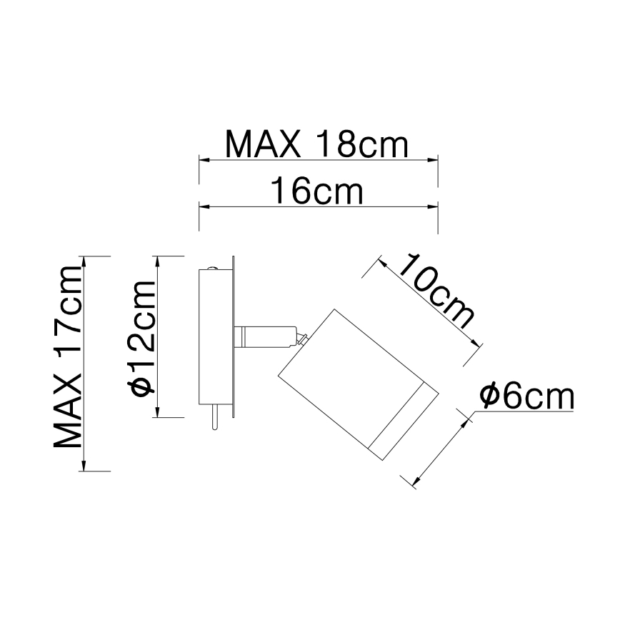 Globo - Wandspot 1xE27/60W/230V