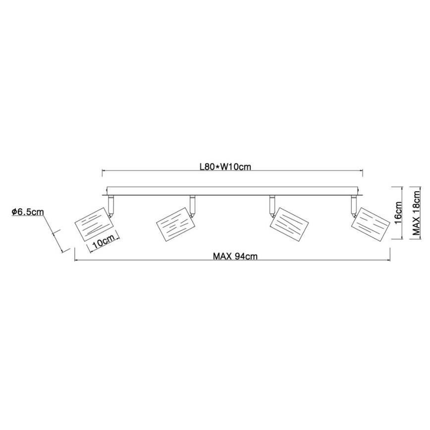 Globo - Spotlight 4xE27/60W/230V