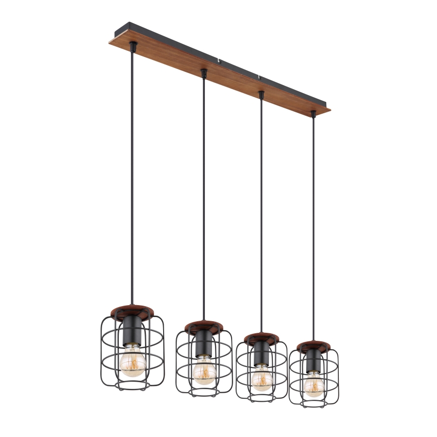 Globo - Pendelleuchte mit Kabel 4xE27/40W/230V