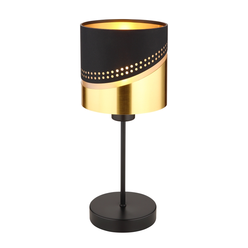 Globo - Tischleuchte 1xE27/40W/230V d 16 cm schwarz/golden