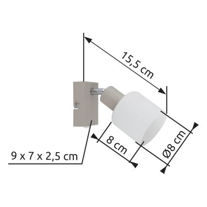 Globo - Wandspot 1xE14/25W/230V