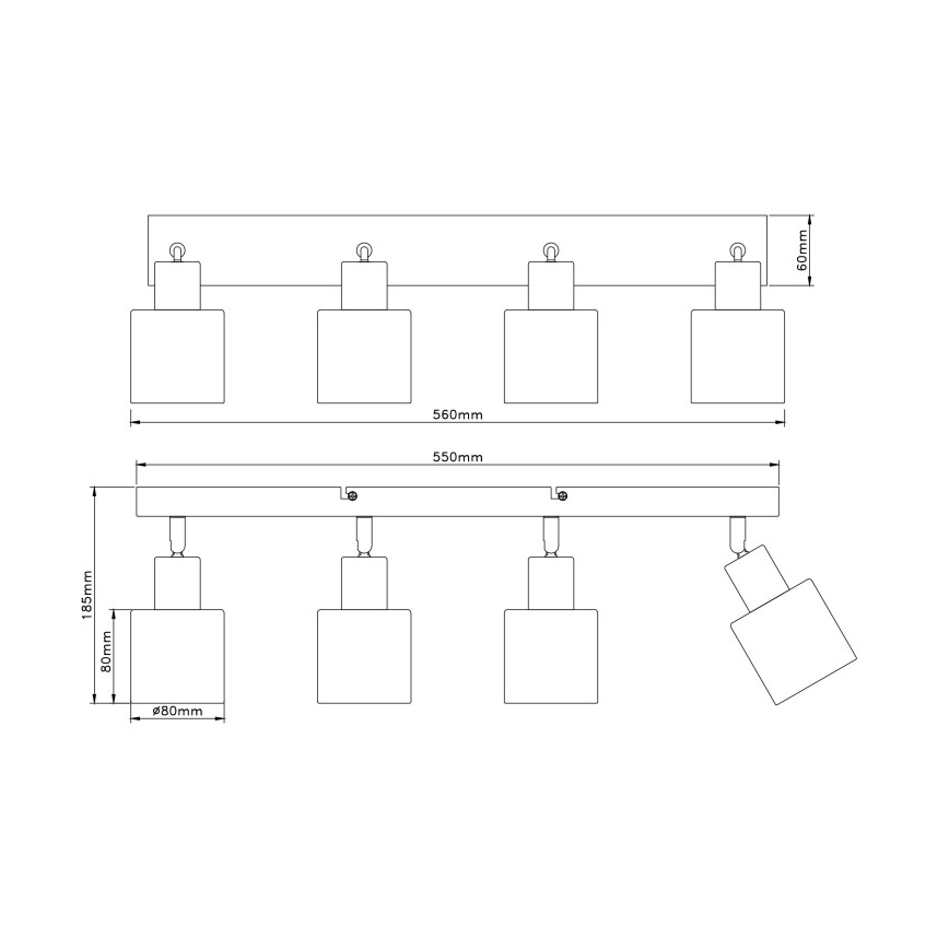 Globo - Deckenstrahler 4xE14/25W/230V