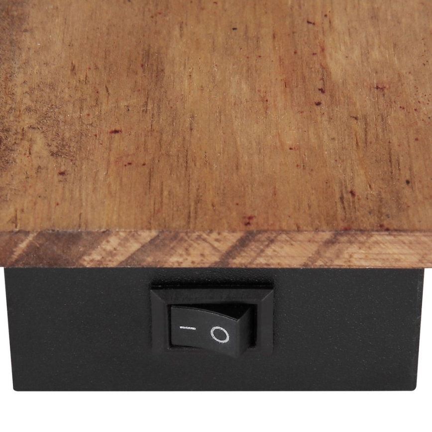 Globo - Wandleuchte Spot 1xE14/40W/230V Schwarz/Holz