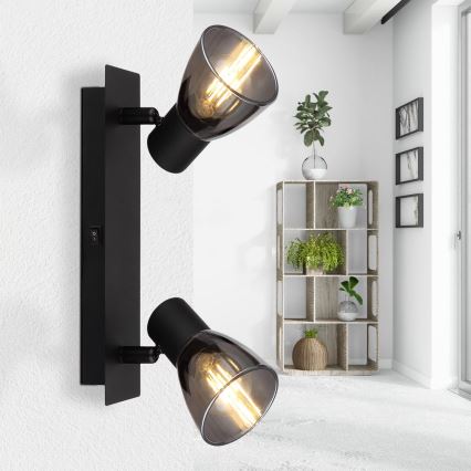 Globo - Wandleuchte mit 2xE14/40W/230V, schwarz