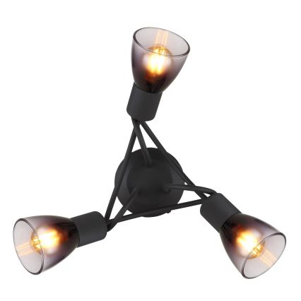 Globo - Anbauleuchte 3xE14/25W/230V schwarz