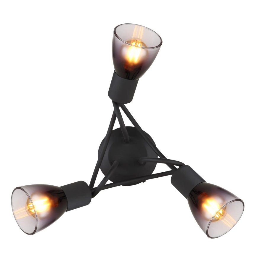 Globo - Anbauleuchte 3xE14/25W/230V schwarz