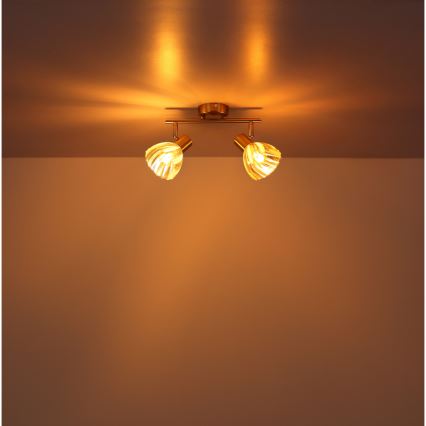 Globo - Strahler 2xE14/40W/230V golden