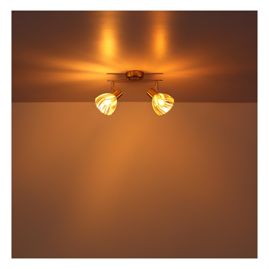 Globo - Strahler 2xE14/40W/230V golden