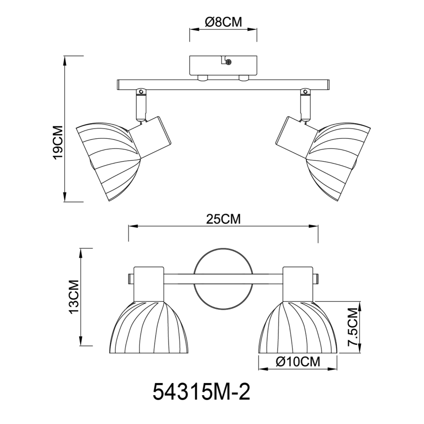 Globo - Strahler 2xE14/40W/230V golden