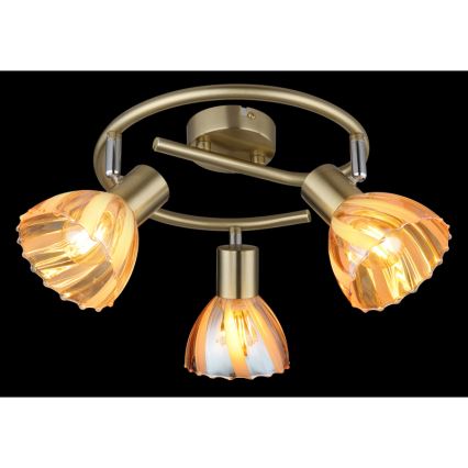 Globo - Strahler 3xE14/40W/230V golden