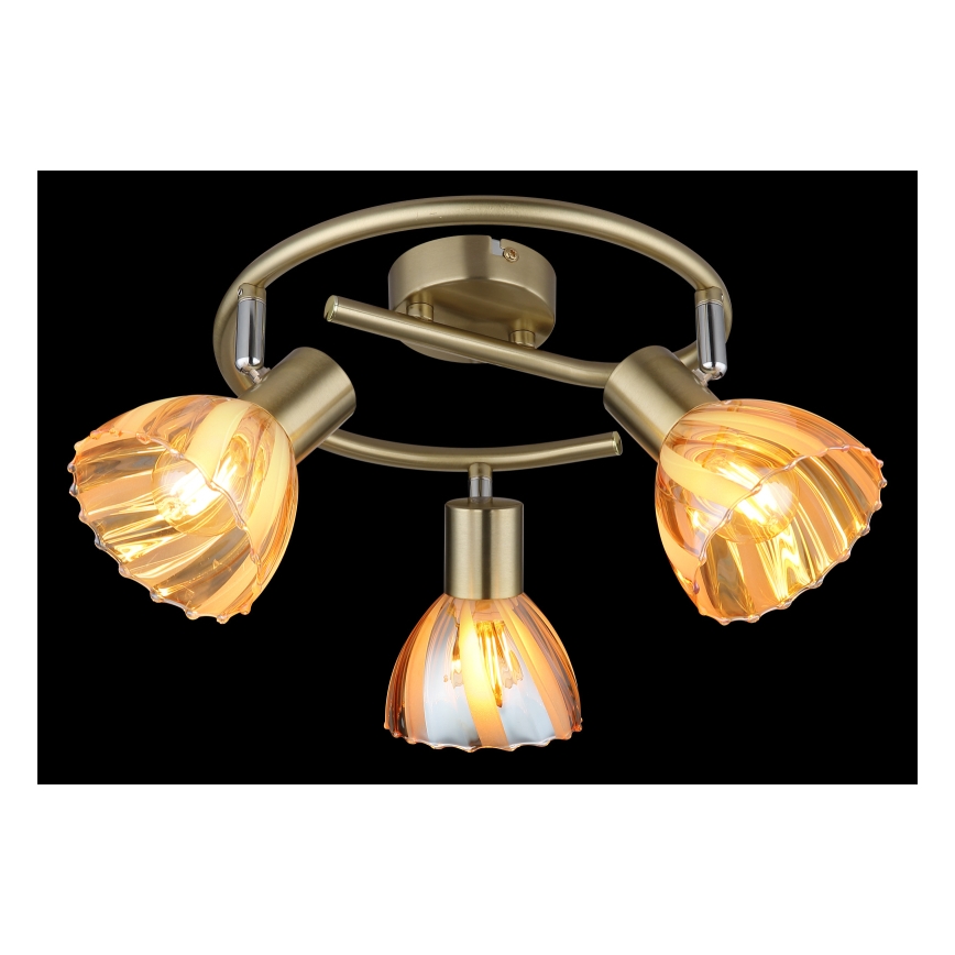 Globo - Strahler 3xE14/40W/230V golden