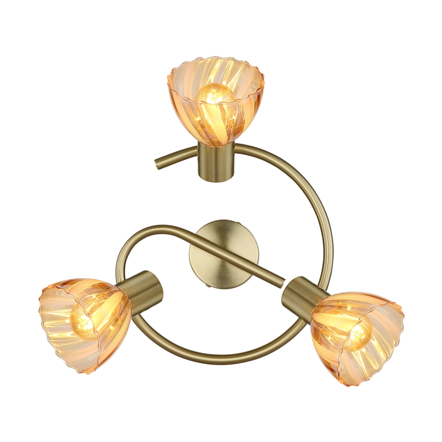 Globo - Strahler 3xE14/40W/230V golden