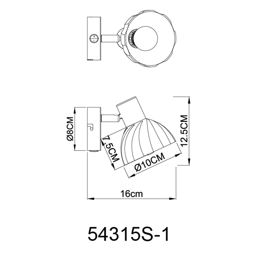 Globo - Wandstrahler 1xE14/40W/230V schwarz