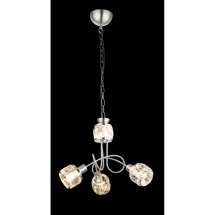 Globo - LED-Kronleuchter an Kette 3xE14/40W/230V + LED/5W