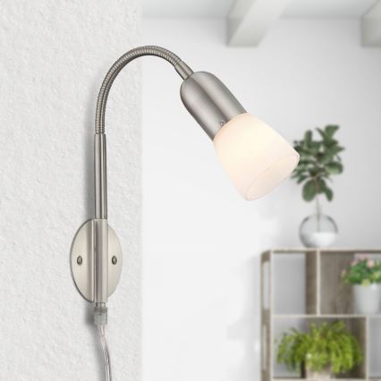 Globo - Flexible Tischlampe 1xE14/40W/230V mattchrom