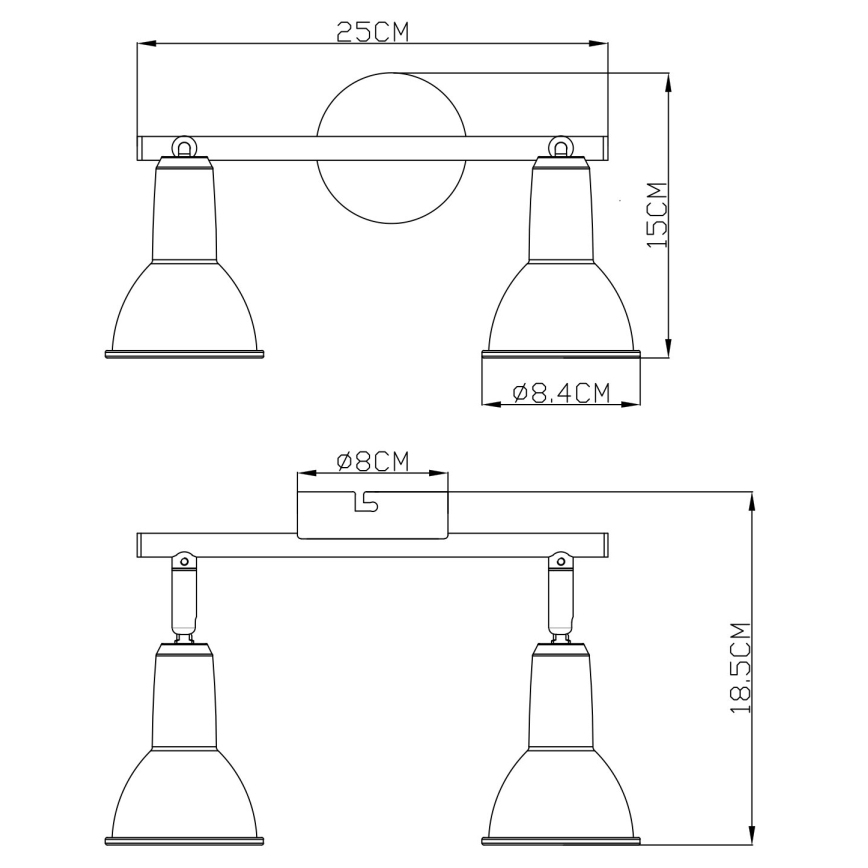 Globo - Strahler 2xE14/40W/230V