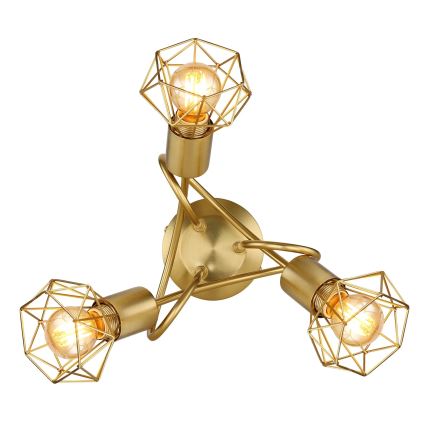 Globo - Anbauleuchte 3xE14/40W/230V golden