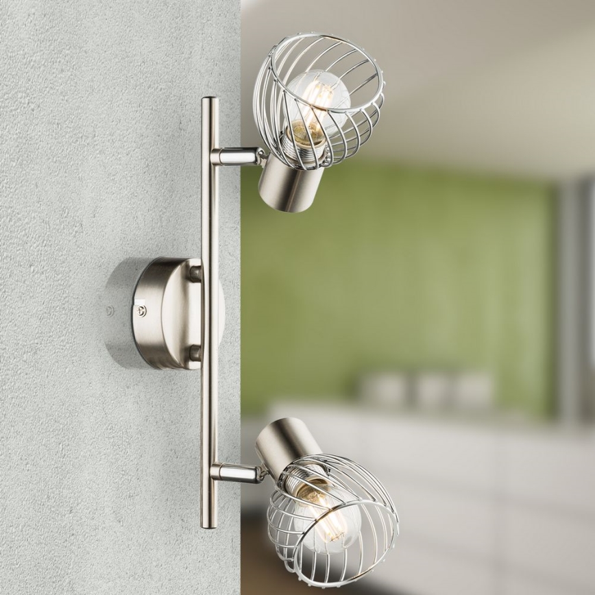 Globo - Deckenstrahler 2xE14/40W/230V mattchrom