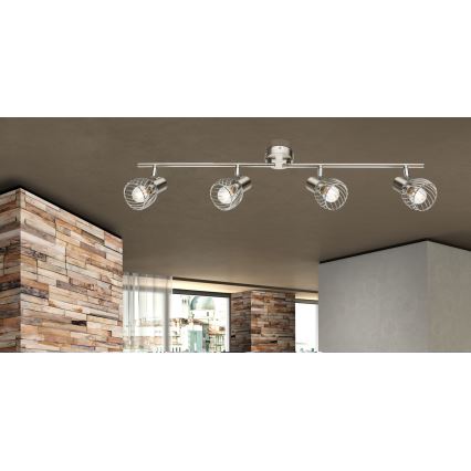 Globo - Deckenstrahler 4xE14/40W/230V mattchrom