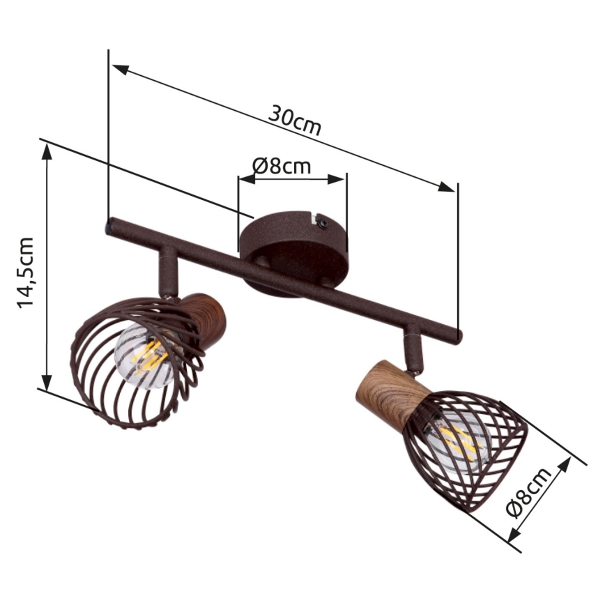 Globo 54817-2 - Spotlight ISABELLE 2xE14/40W/230V