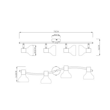 Globo - Spotlight 4xE14/40W/230V