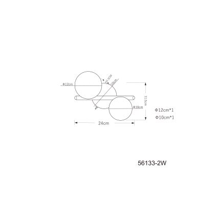 Globo - LED-Aufbauleuchte 2xG9/3W/230V