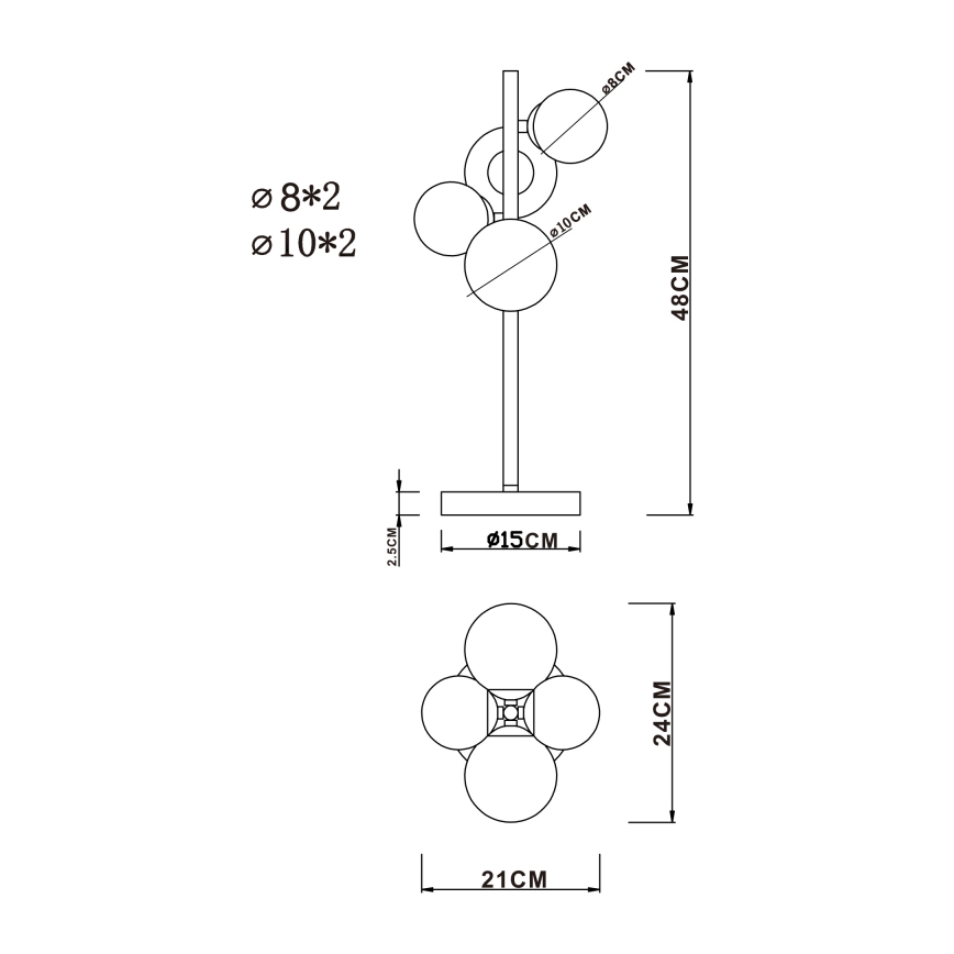 Globo - LED Tischlampe 4xG9/3W/230V