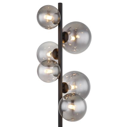 Globo - LED-Stehleuchte 6xG9/3,5W/230V rauchig/schwarz