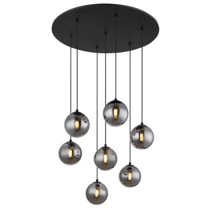 Globo - LED-Hängeleuchte 7xG9/3,5W/230V rauchig/schwarz