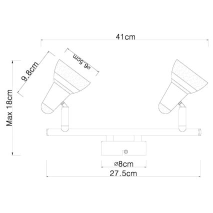 Globo - LED-Strahler 2xLED/4W/230V chrom glänzend