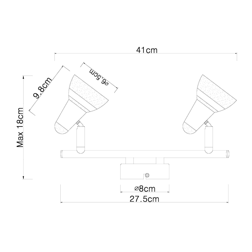 Globo - LED-Strahler 2xLED/4W/230V chrom glänzend