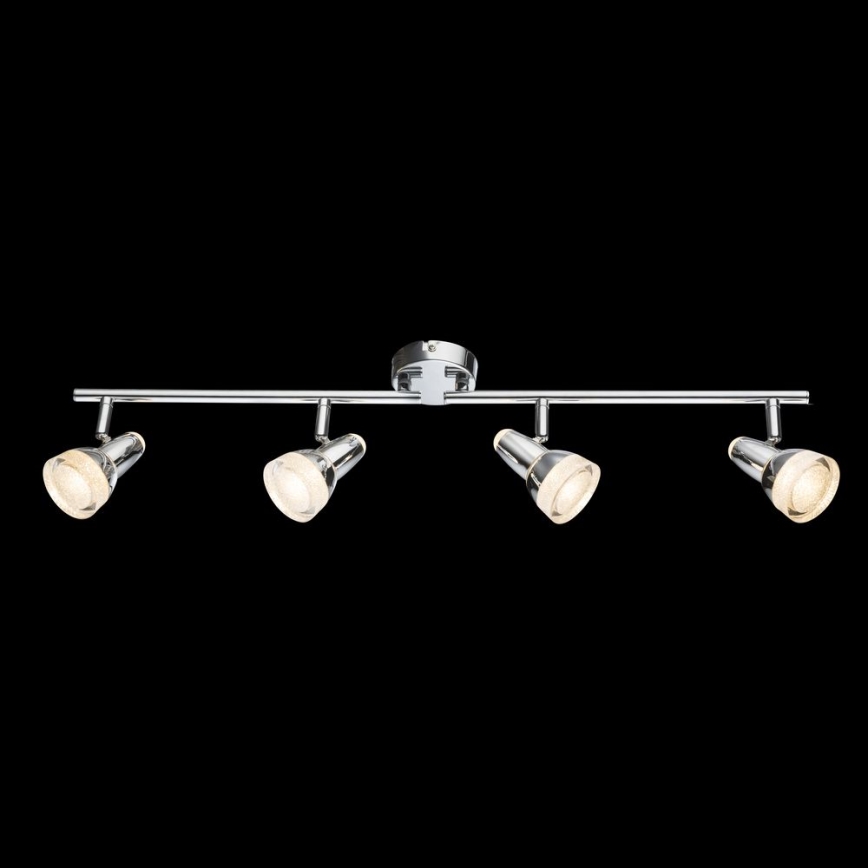 Globo - LED Einbauleuchte 4xLED/4W/230V glänzender Chrom