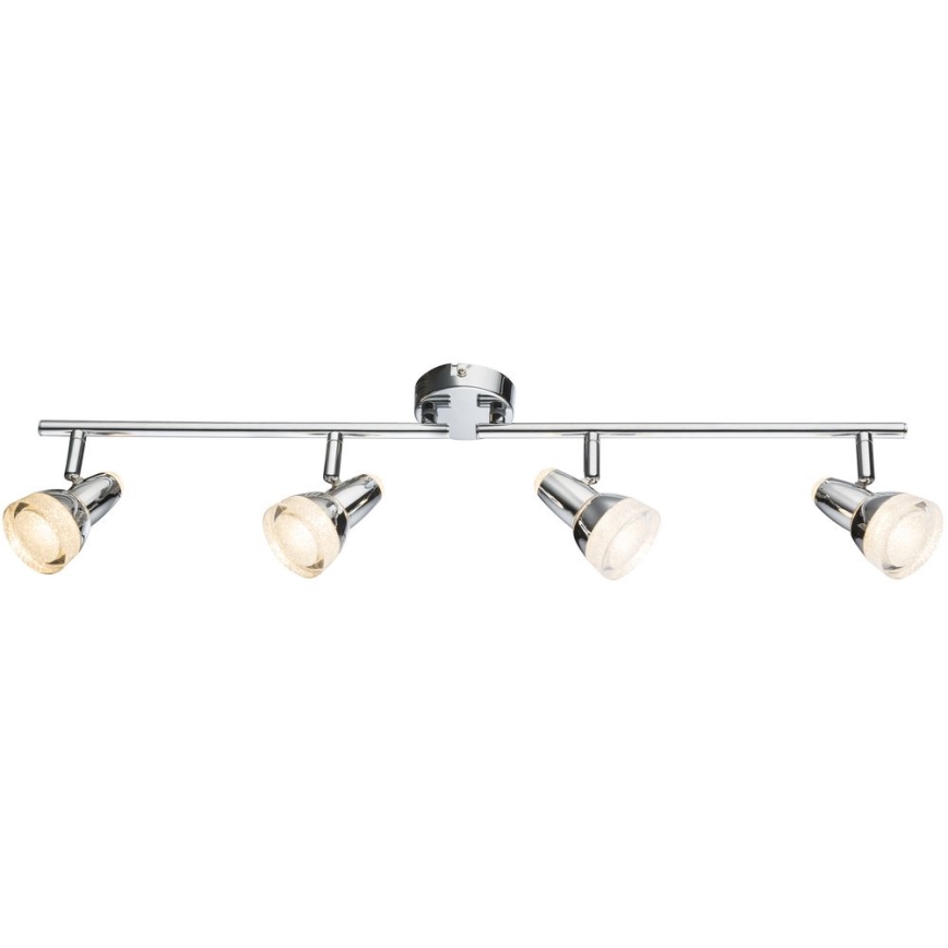 Globo - LED Einbauleuchte 4xLED/4W/230V glänzender Chrom