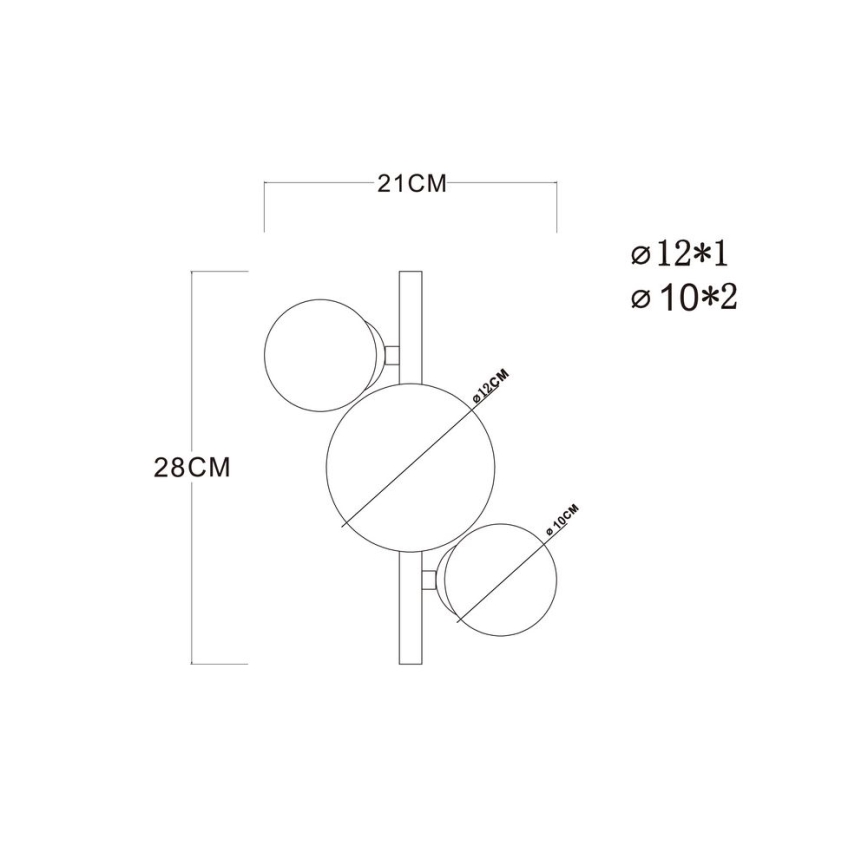 Globo - LED-Aufbauleuchte RIHA 3xG9/3,5W/230V Messing