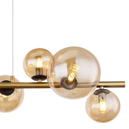 Globo - LED Hängeleuchte an Kabel 9xG9/3W/230V Messing