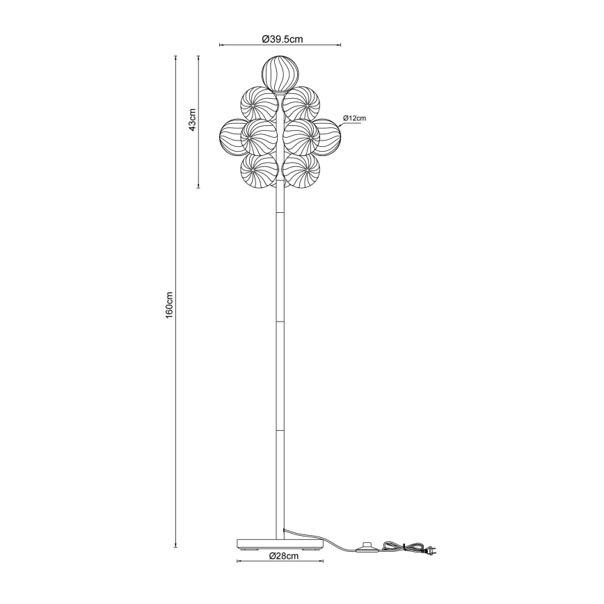 Globo - Stehleuchte 13xG9/4W/230V