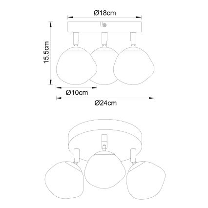 Globo - Spotleuchte 3xG9/5W/230V