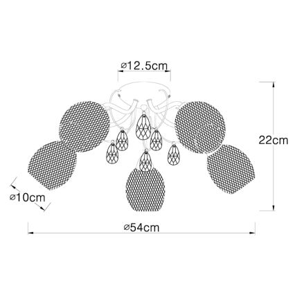 Globo - Aufbauleuchte 5xE14/40W/230V