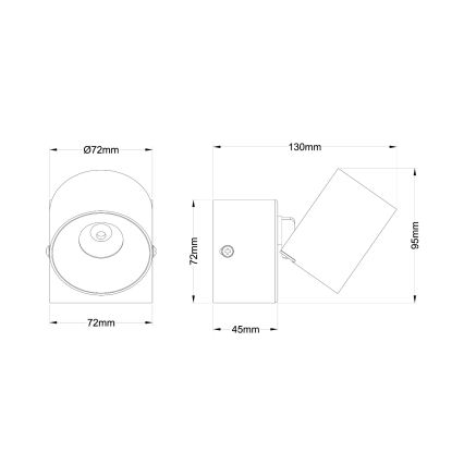 Globo - LED-Wandspot LED/6W/230V
