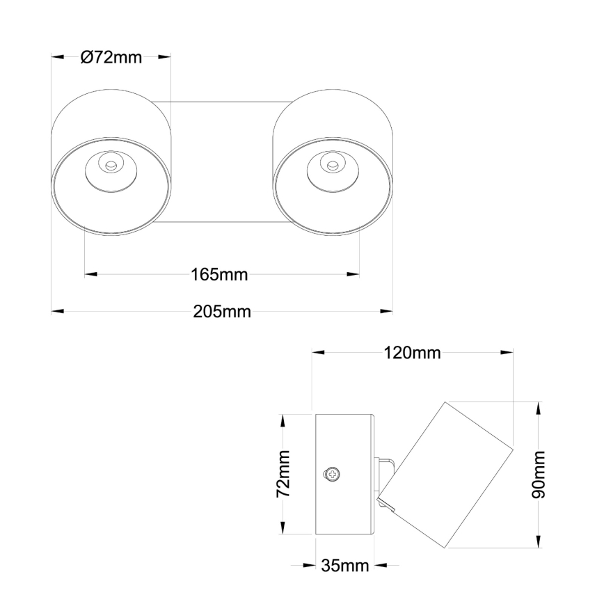 Globo - LED-Deckenstrahler 2xLED/6W/230V