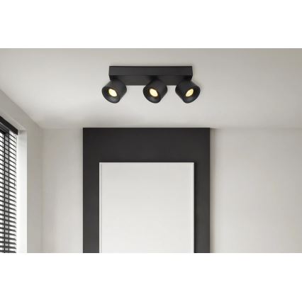 Globo - LED-Strahler 3xLED/6W/230V schwarz