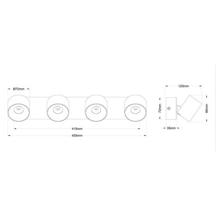 Globo - LED-Spotleuchte 4xLED/6W/230V