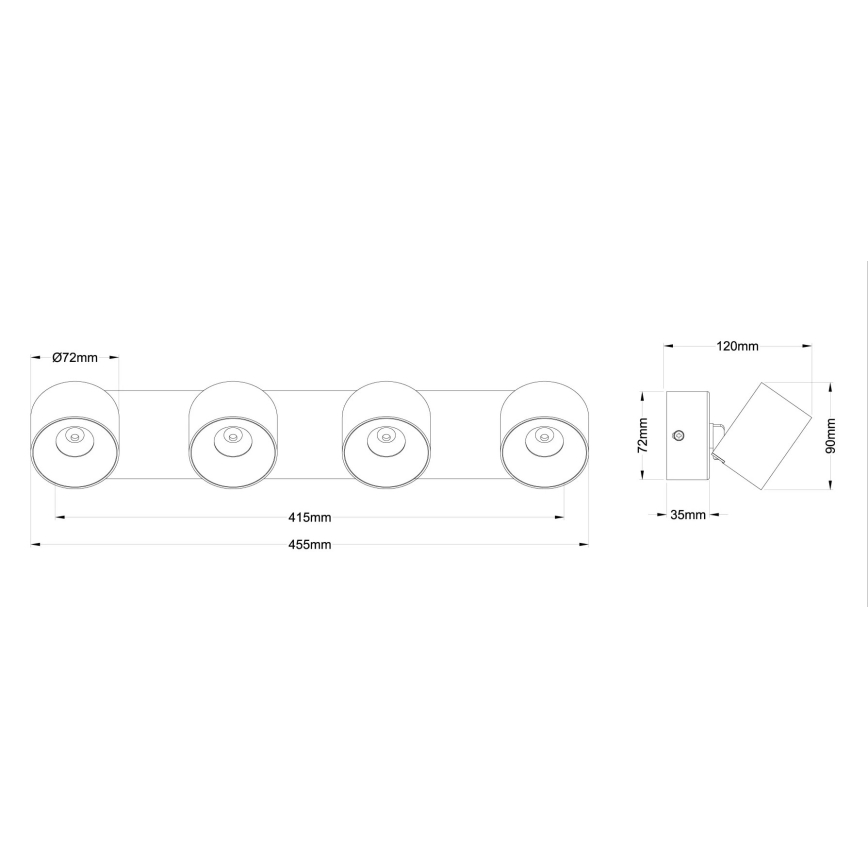 Globo - LED-Spotleuchte 4xLED/6W/230V