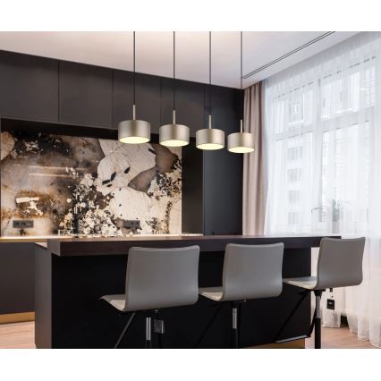 Globo - LED-Pendelleuchte an Kabel LED/40W/230V 3000K Messing