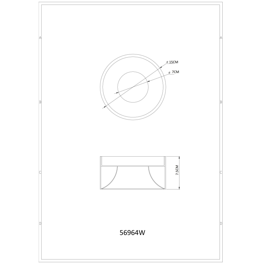 Globo - LED Deckenleuchte LED/12W/230V 3000K Ø 15 cm weiß