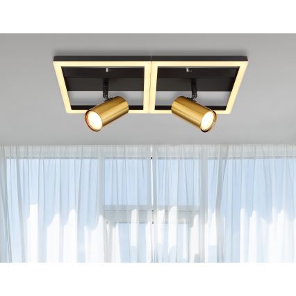 Globo - LED-Deckenleuchte 2xGU10/5W/230V + LED/22W/230V
