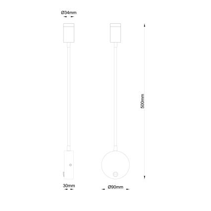 Globo - LED-Wandlampe LED/3W/230V