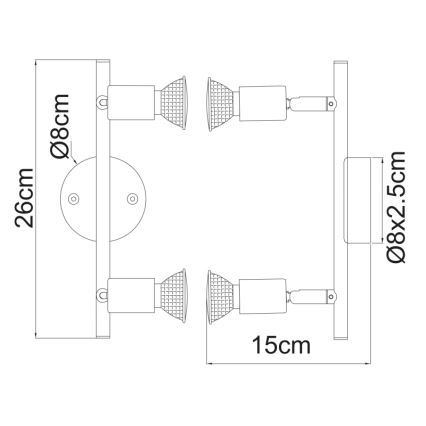 Globo - LED Spotlight 2xGU10/3W/230V