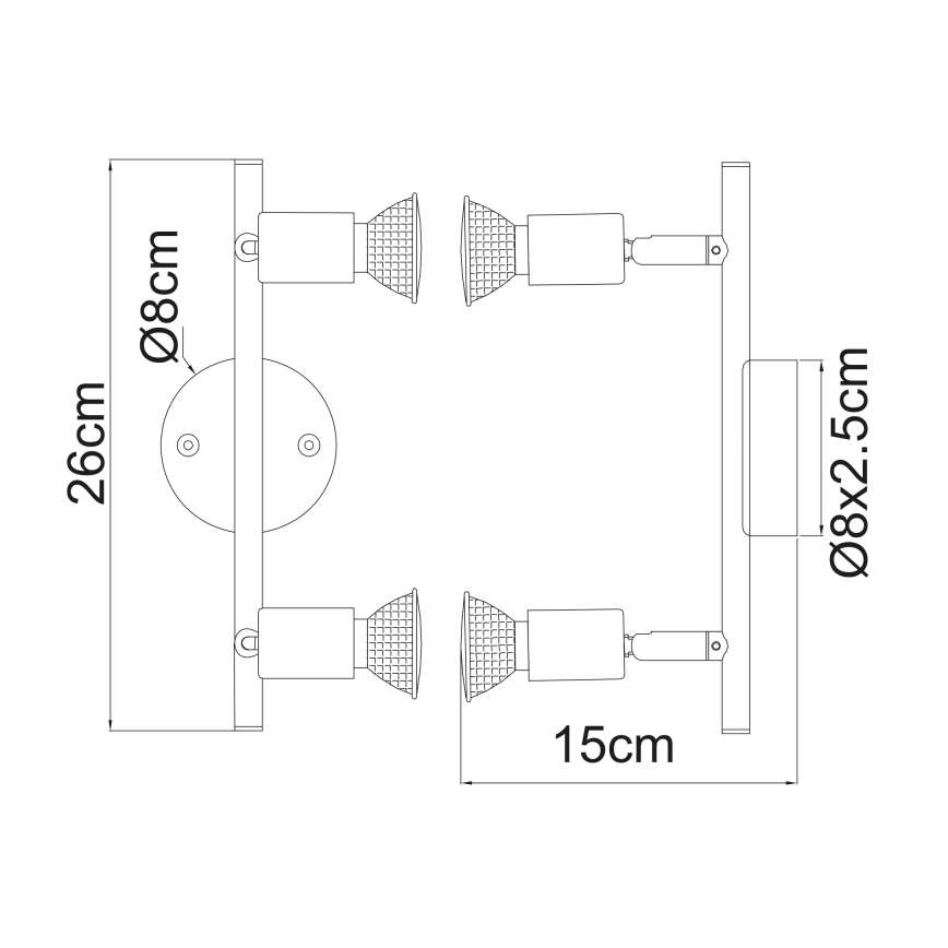 Globo - LED Spotlight 2xGU10/3W/230V