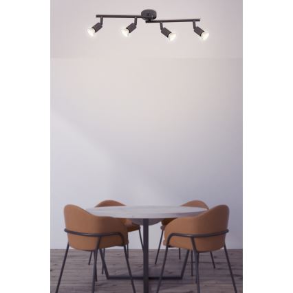 Globo - LED-Strahler 4xGU10/3W/230V schwarz